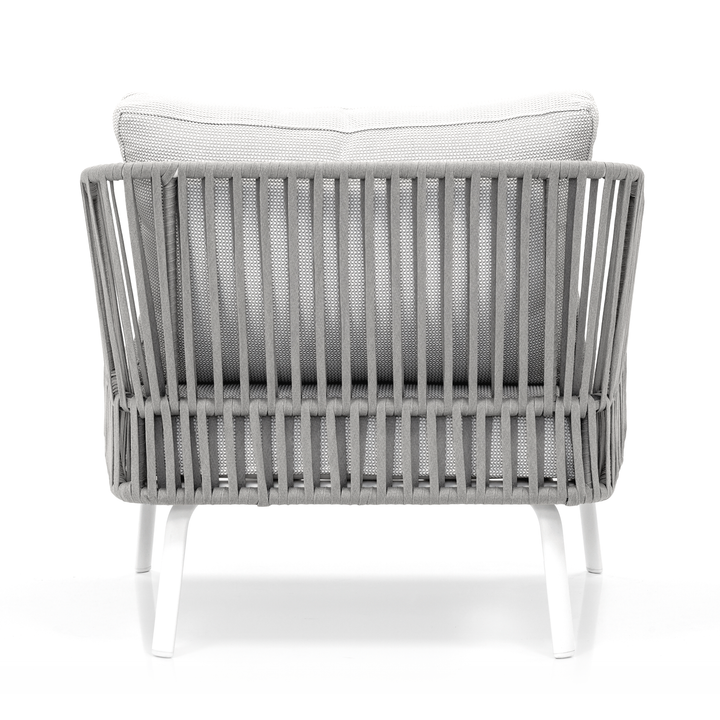 Luies Outdoor Garden Balcony Sofa Set 2 Seater,2 Single seater and 2 Center Table With 1 Side Table  Set, Braid & Rope (Grey)