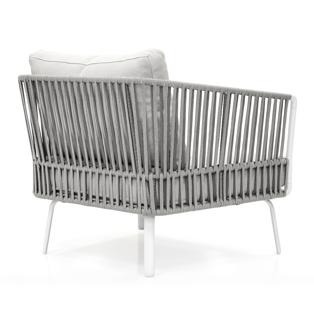 Luies Outdoor Garden Balcony Sofa Set 2 Seater,2 Single seater and 2 Center Table With 1 Side Table  Set, Braid & Rope (Grey)