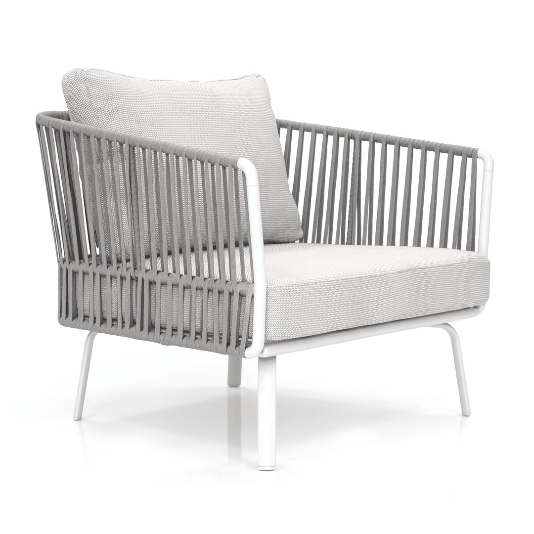 Luies Outdoor Garden Balcony Sofa Set 2 Seater,2 Single seater and 2 Center Table With 1 Side Table  Set, Braid & Rope (Grey)