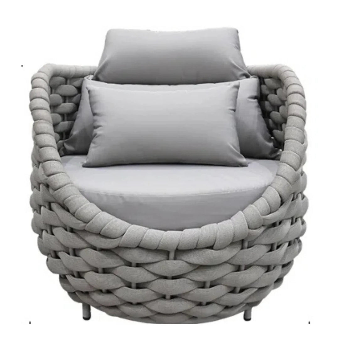 Minami Nest Shape 3-Piece Hand-Woven Rope Patio Set