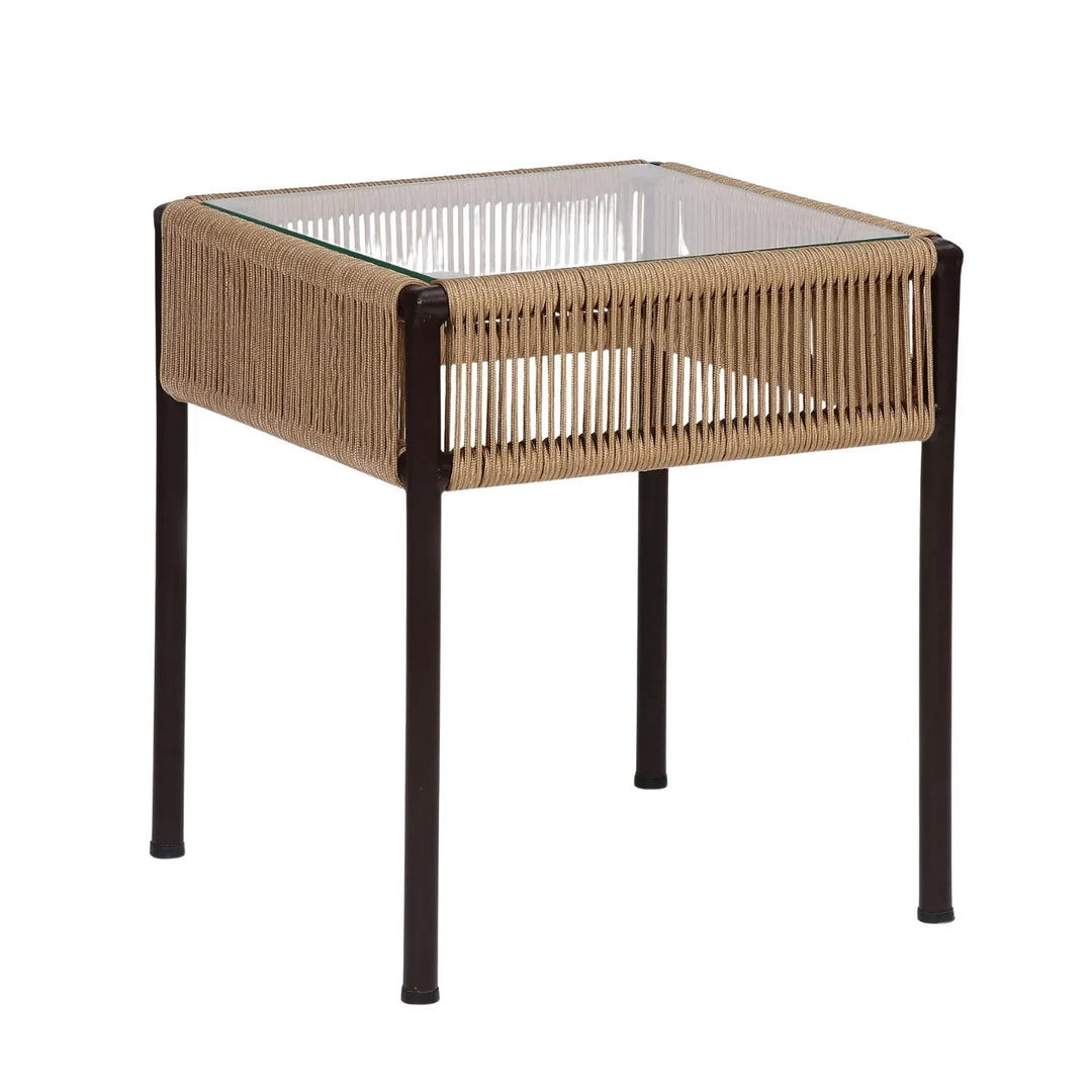 Indigo Outdoor Rope 3-Piece Patio Set (Beige)