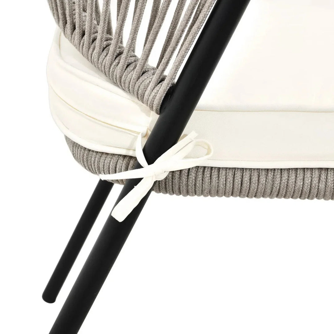 Peizhi 4-Piece Outdoor Rope Patio Dining Chairs