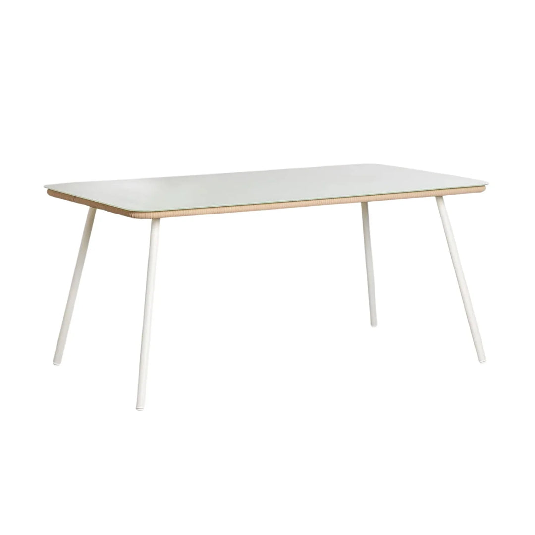 Alejandra 5-Piece Outdoor Patio Dining Set With Rattan Chairs & Glass-Top Table