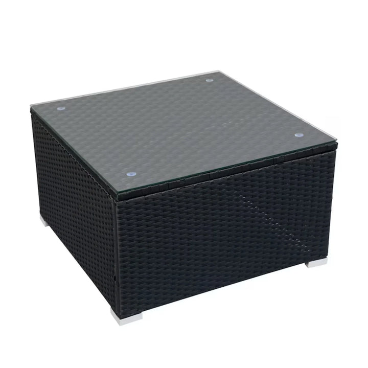 Petra 5-Piece Outdoor Wicker Furniture Set Modern Outdoor L-Shaped