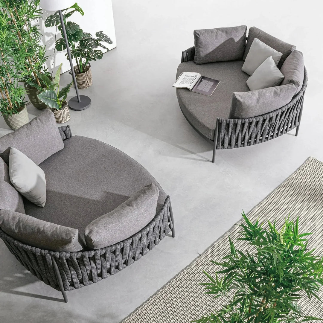 Ophelie Outdoor Patio Rope Daybed for Garden