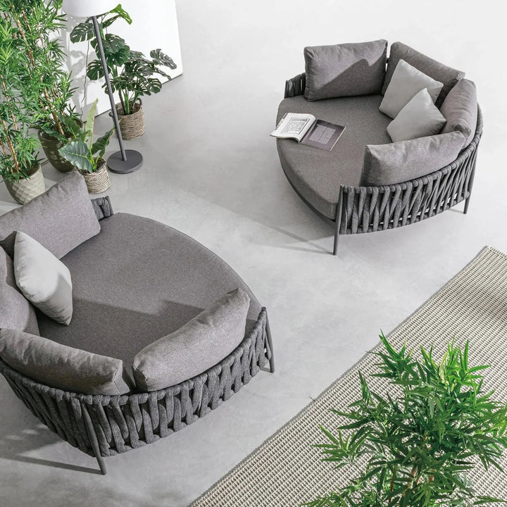 Ophelie Outdoor Patio Rope Daybed for Garden