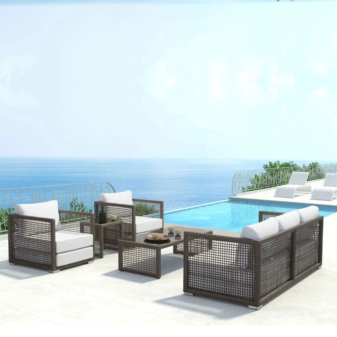 Ilsa Outdoor Rattan Wicker 5-Seater Sofa Set