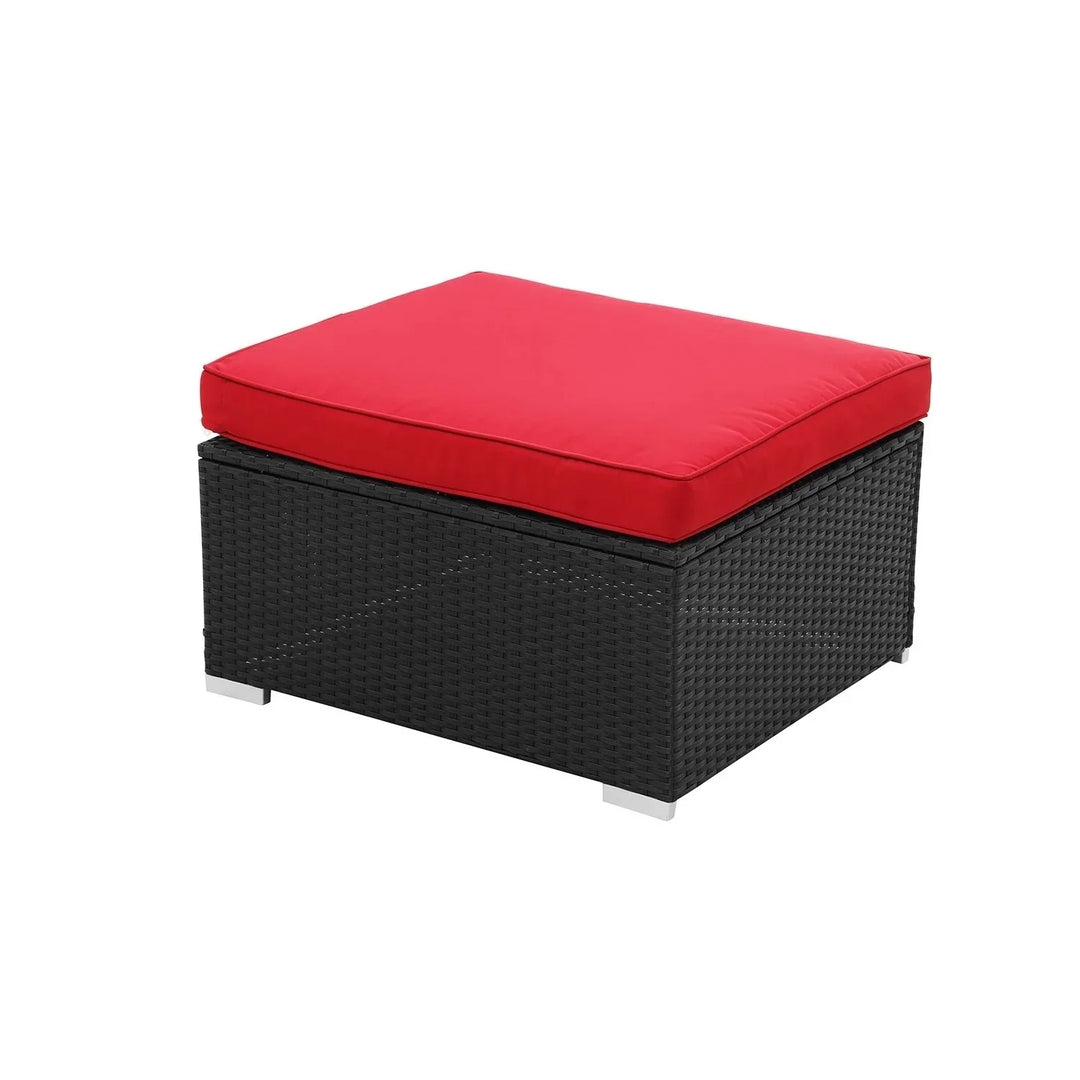 Hadley 6-Piece Outdoor Conversation Set (Black/Red)