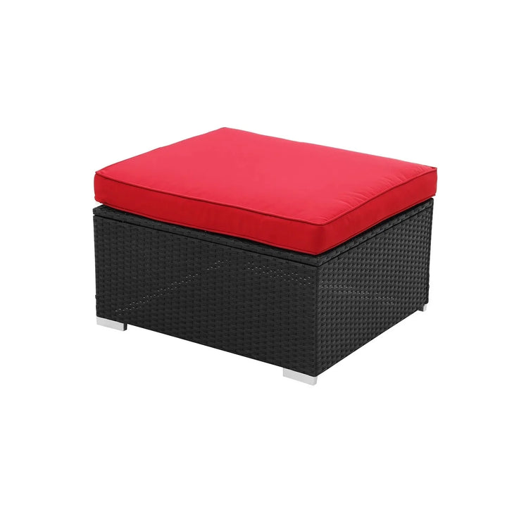 Hadley 6-Piece Outdoor Conversation Set (Black/Red)