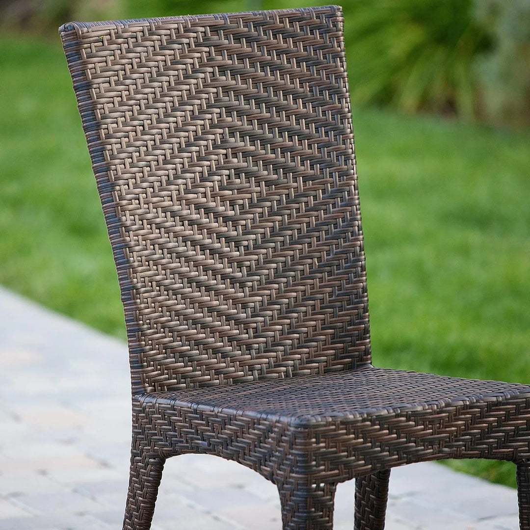 Jumanah Outdoor All-Weather Resistant Rattan Wicker 7-Piece Dining Set