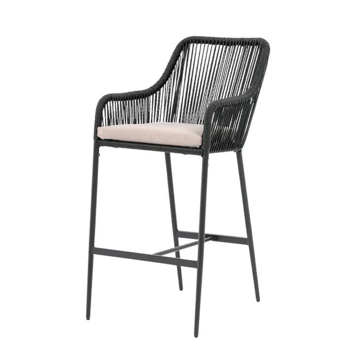 Deepali Premium Outdoor Rope 5-Piece Bar Set With a High-Top Table