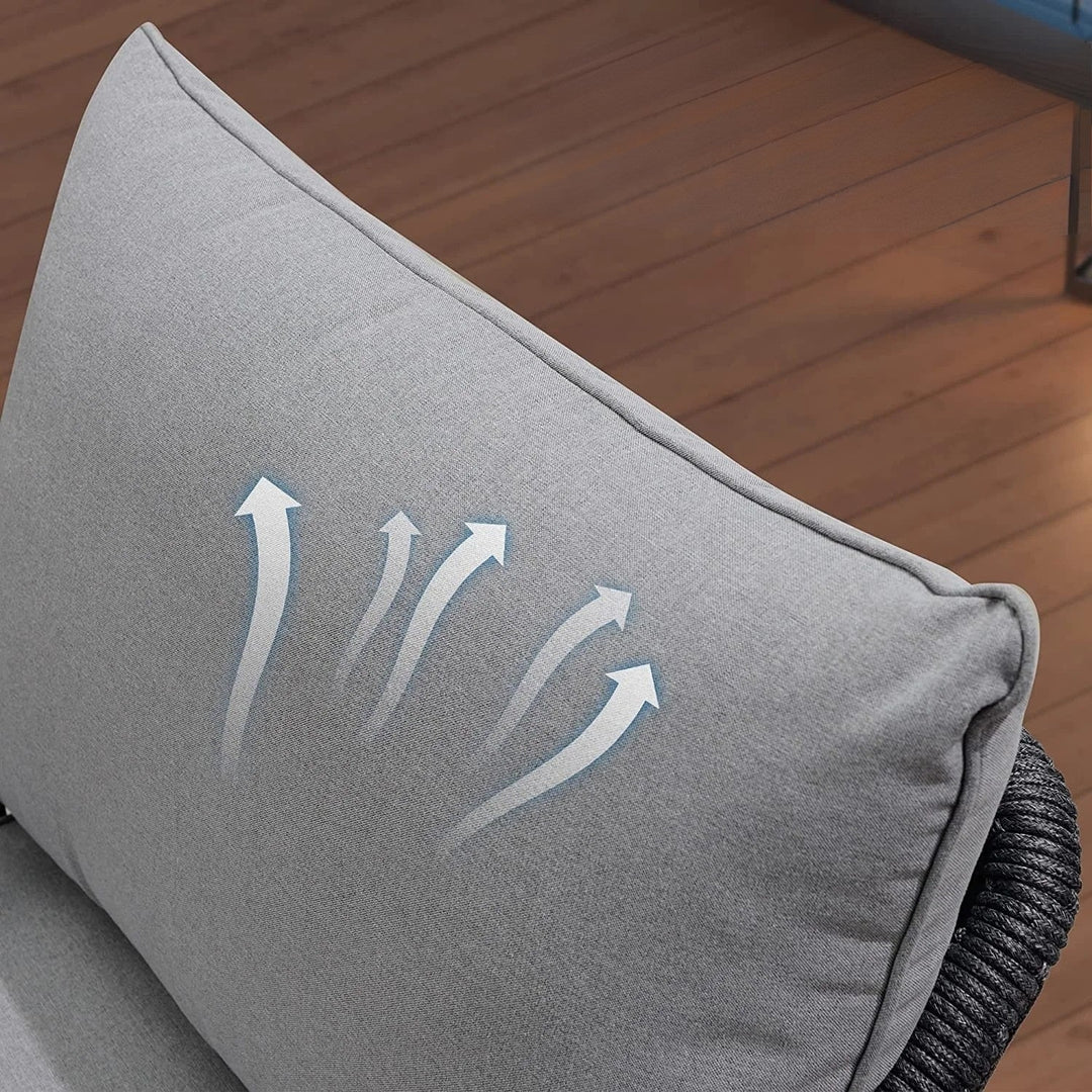 Indira Outdoor 4 Seater Rope Conversation Sofa Set