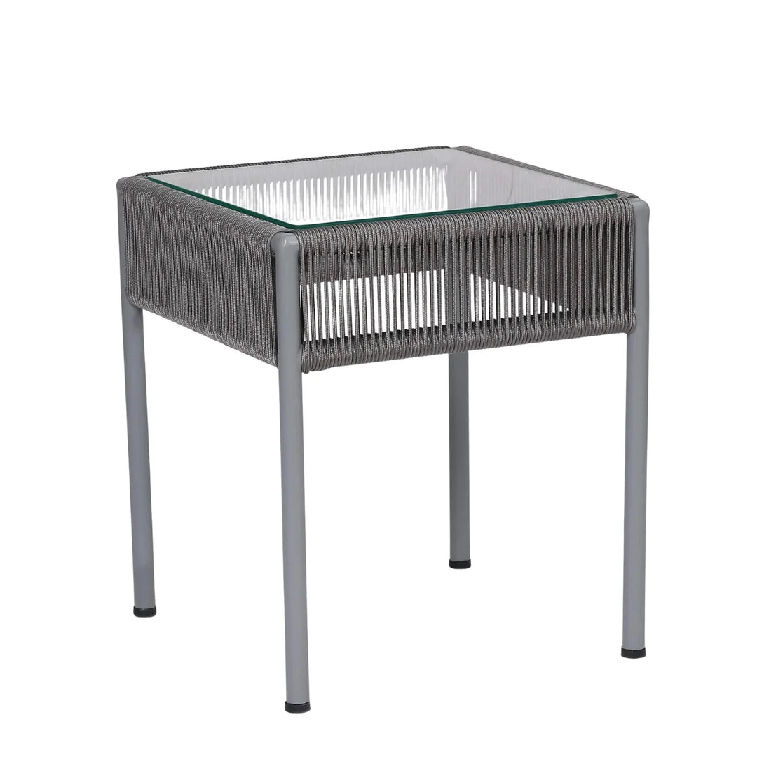 Jovie Outdoor Rope 3-Piece Patio Set (Grey)