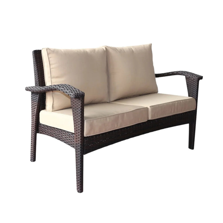 Xenia Outdoor Rattan Wicker 1-Piece Loveseat Sofa