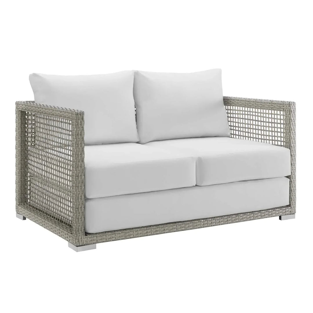Charmi Outdoor Wicker Woven 6 Pieces Sectional Patio Furniture Set