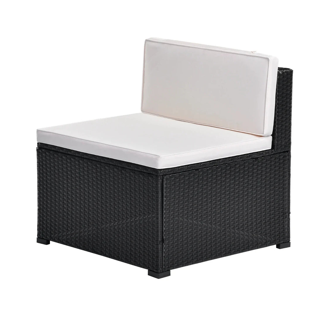 Silvia 8 Pieces Sectional Wicker Furniture Set