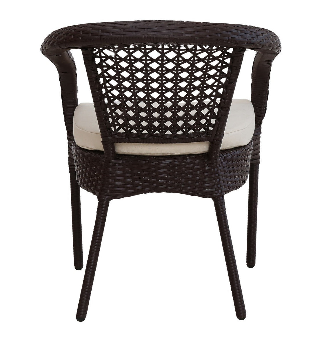 Moonpie Outdoor Patio Seating Set 4 Chairs and 1 Table Set (Dark Brown)