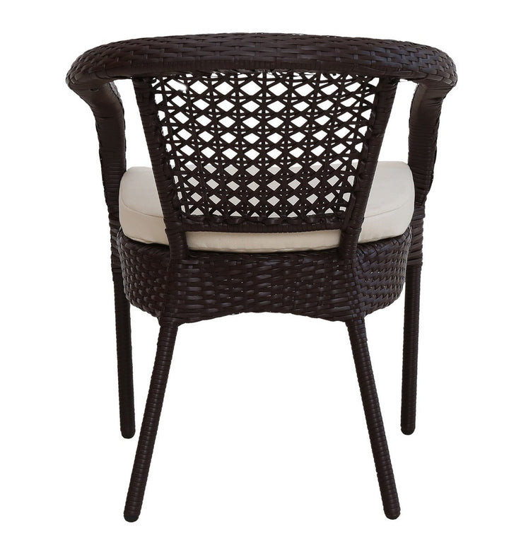 Moonpie Outdoor Patio Seating Set 4 Chairs and 1 Table Set (Dark Brown)