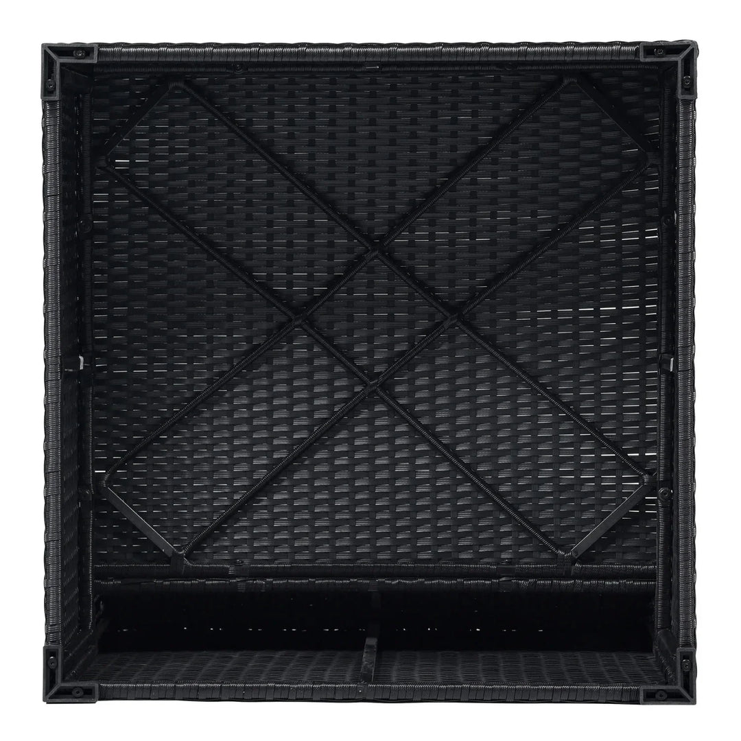 Samah Outdoor Garden Conversation Sofa Set (Black/Orange)