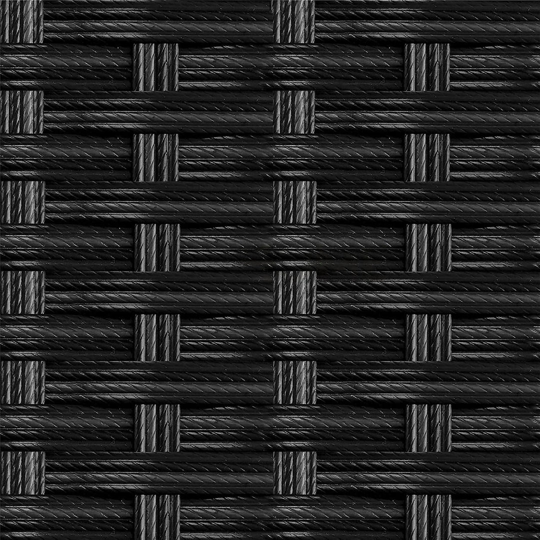 Thea 6-Piece Outdoor Wicker Patio Dining Set – Black/Cream