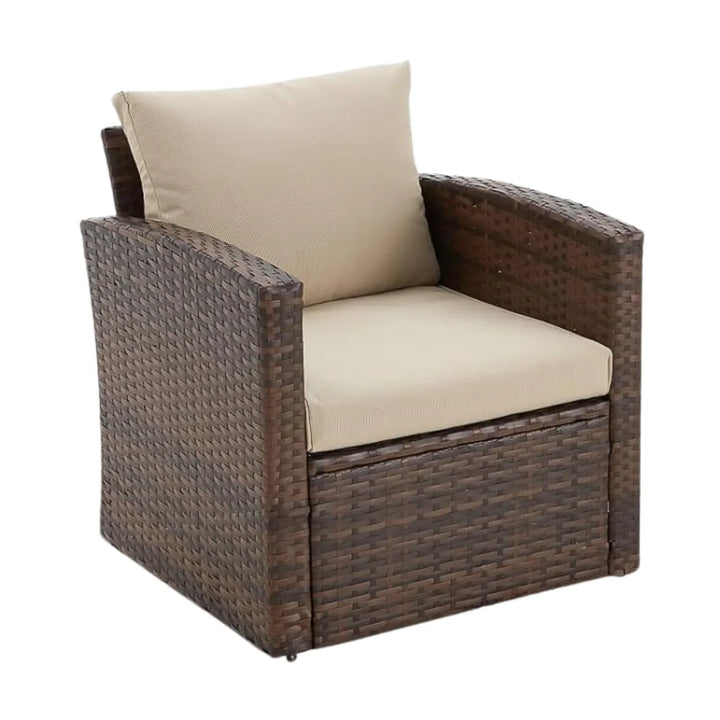 Samiksha Outdoor 7-Seater Wicker Sectional Sofa Set