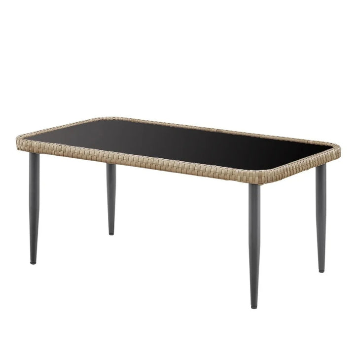 Juno Outdoor Rope Conversation Patio Sofa Set (Beige/Cream)