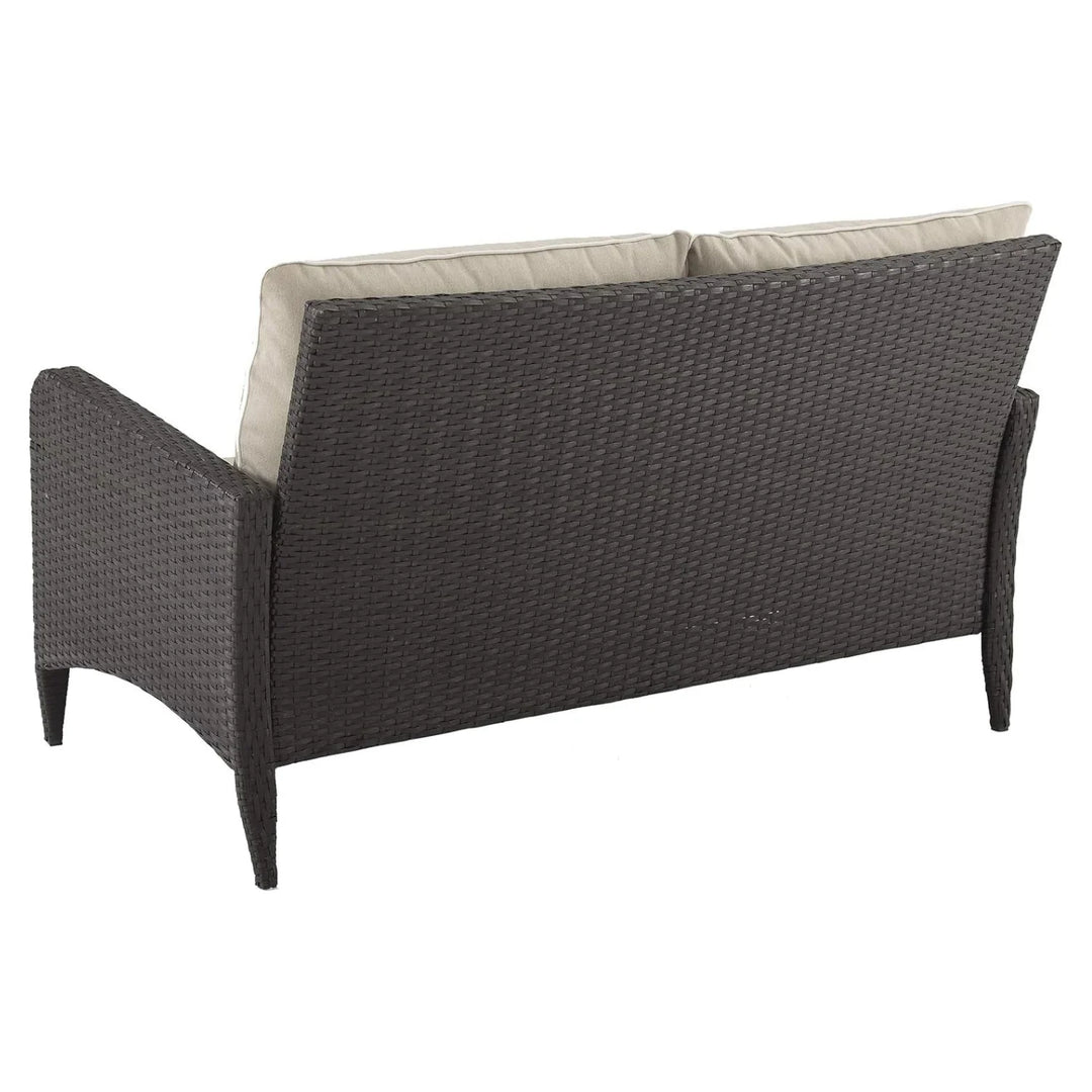 Esmeray Outdoor Wicker Single Seater Loveseat Sofa