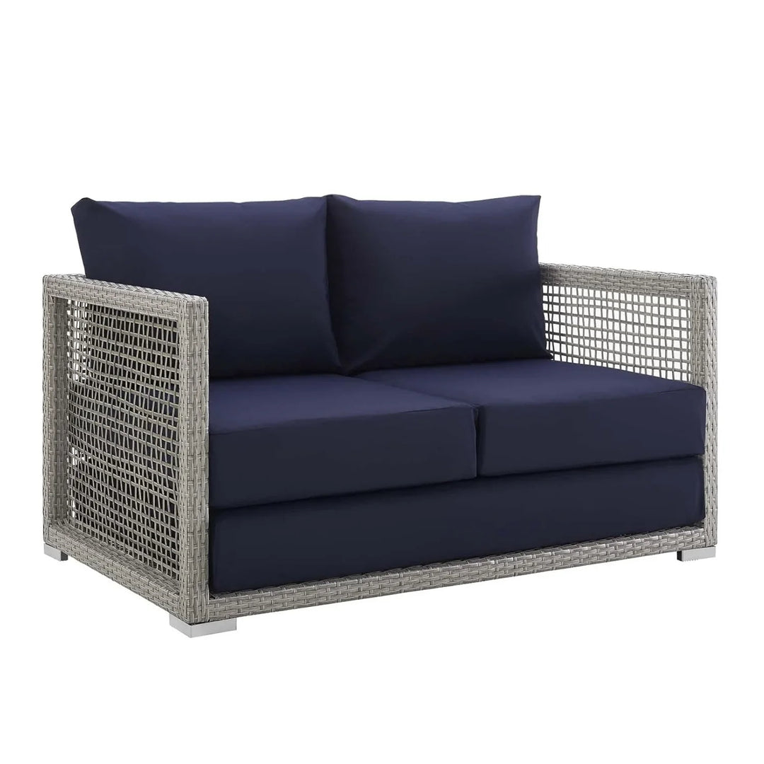 Bhanvi Outdoor Wicker Woven 6 Pieces Sectional Patio Furniture Set