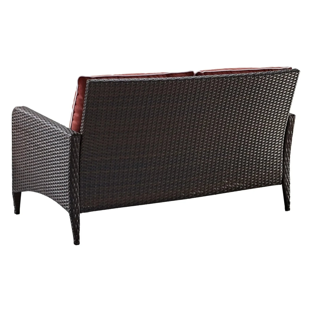 Outdoor Wicker Single Seater Loveseat Sofa