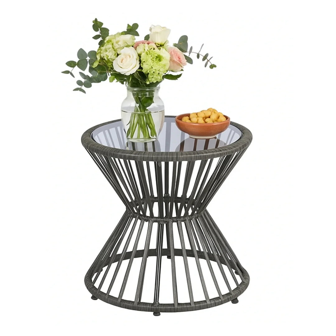 Harini Outdoor 5 Piece Rope Patio Sofa Set (Grey)