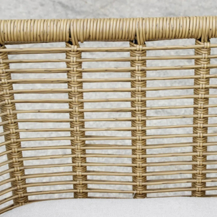 Noura Outdoor Beige Rope 7-Seater Sofa Set With Glass Top Table