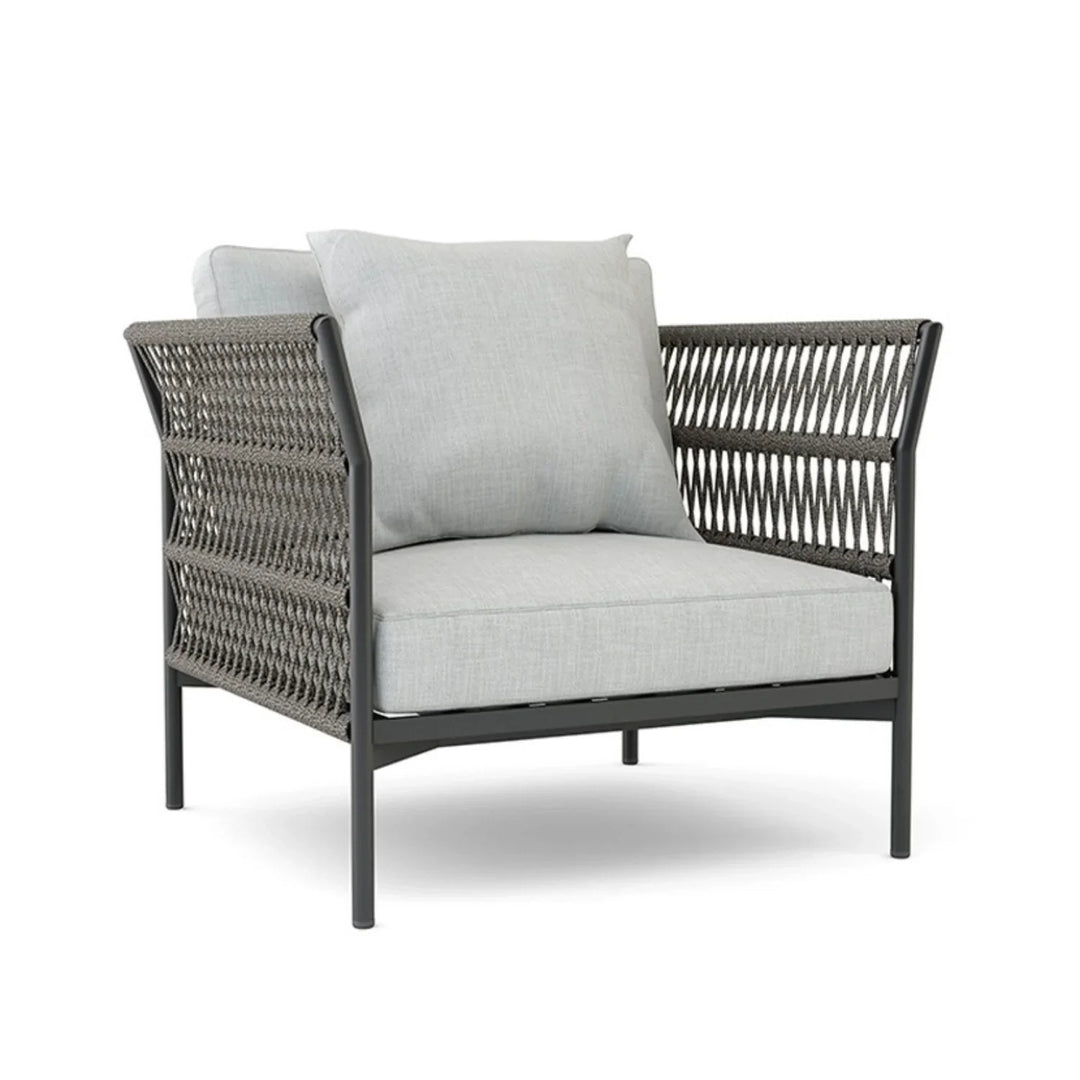 Denali Outdoor Rope 7-Seater Sofa Set With Glass Top Table