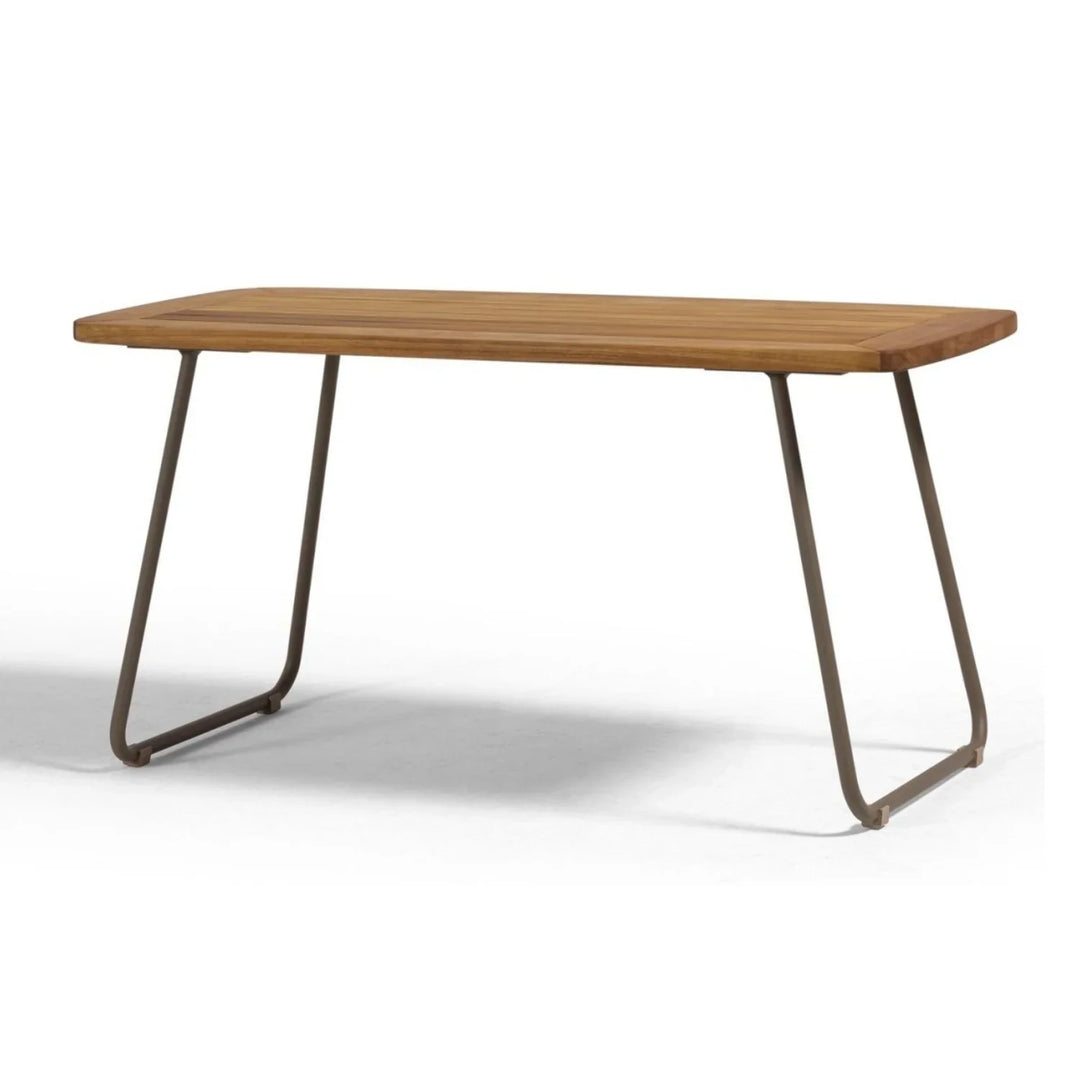 Isabeau Outdoor Rope Loveseat Sofa Set With Wooden Top Table