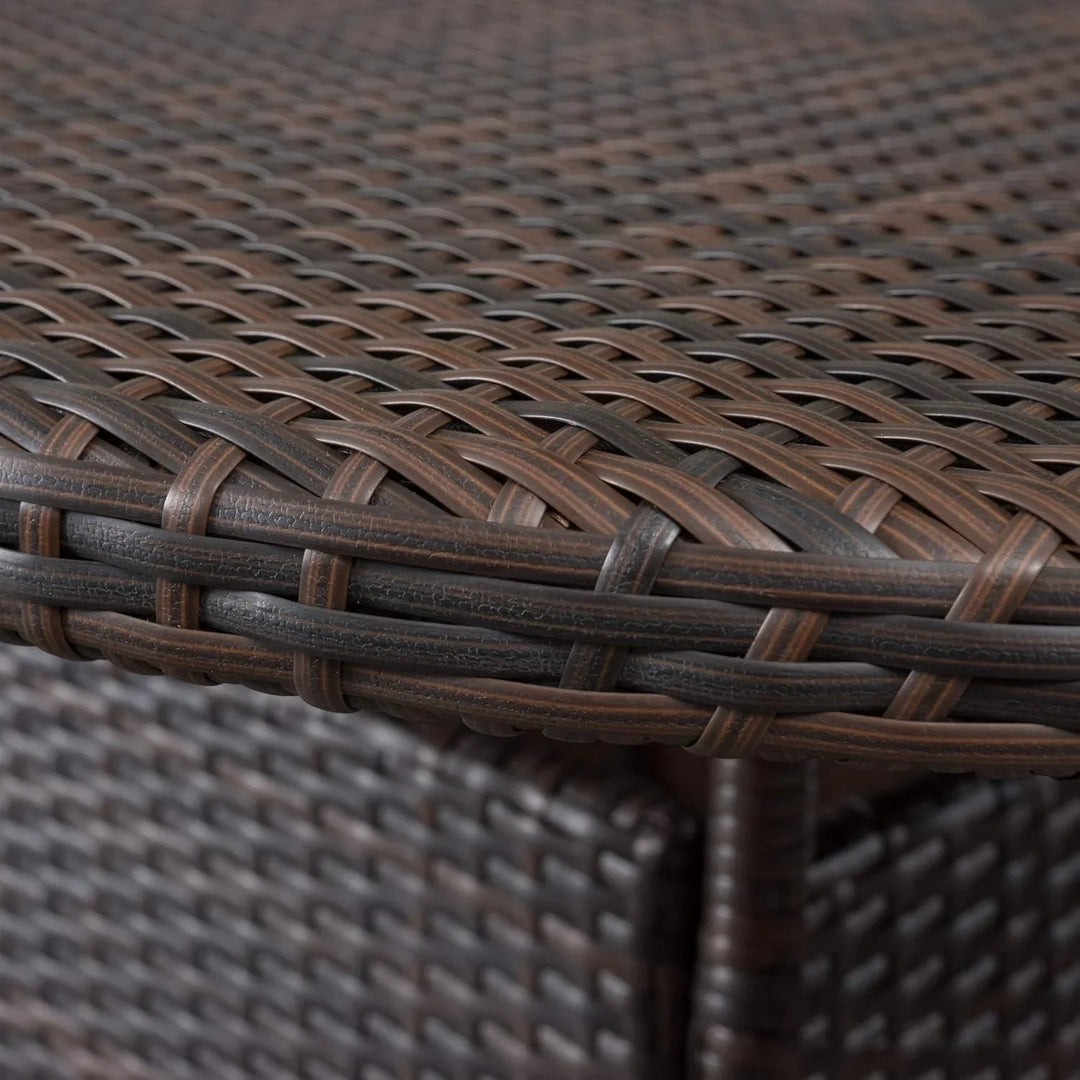 Palesa 7-Piece Outdoor Rattan Wicker Dining Table Set