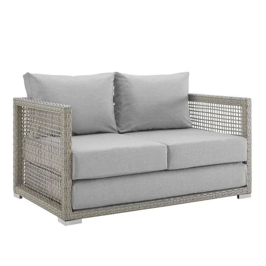 Aarini Outdoor Wicker Woven 6 Pieces Sectional Patio Furniture Set