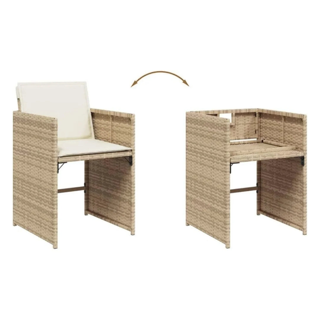 Sigrid Outdoor Rattan Wicker Dinning Set 9-Piece