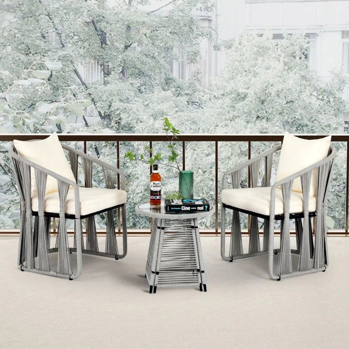 Everleigh Outdoor Rope 3-Piece Patio Set