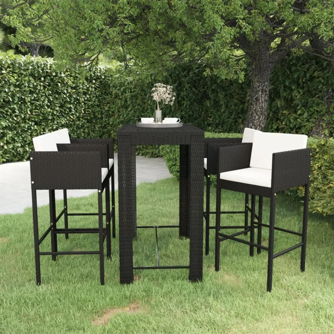 Sakura 5-Piece Outdoor Rattan Wicker Bar Set