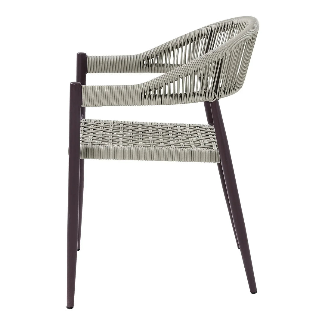 Mrinalini 2-Piece Outdoor Rope Patio Dining Chairs