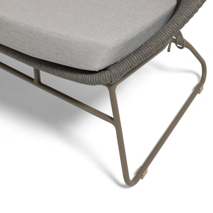 Sawyer Outdoor Rope 4-Piece Patio Sofa Set with Glass Top Tables