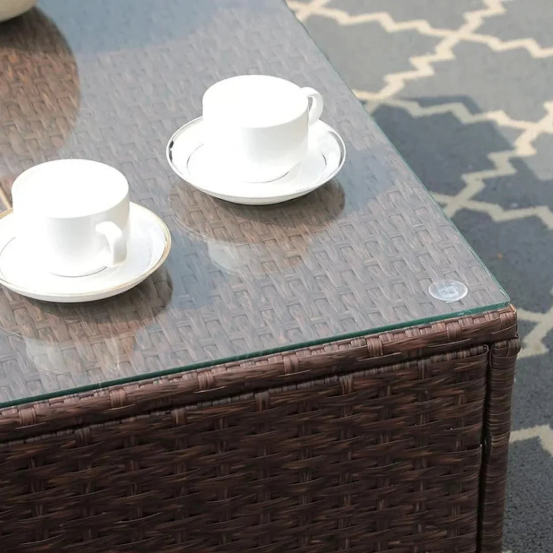 Halima Outdoor Rattan Wicker Sectional 6-Seater Sofa Set