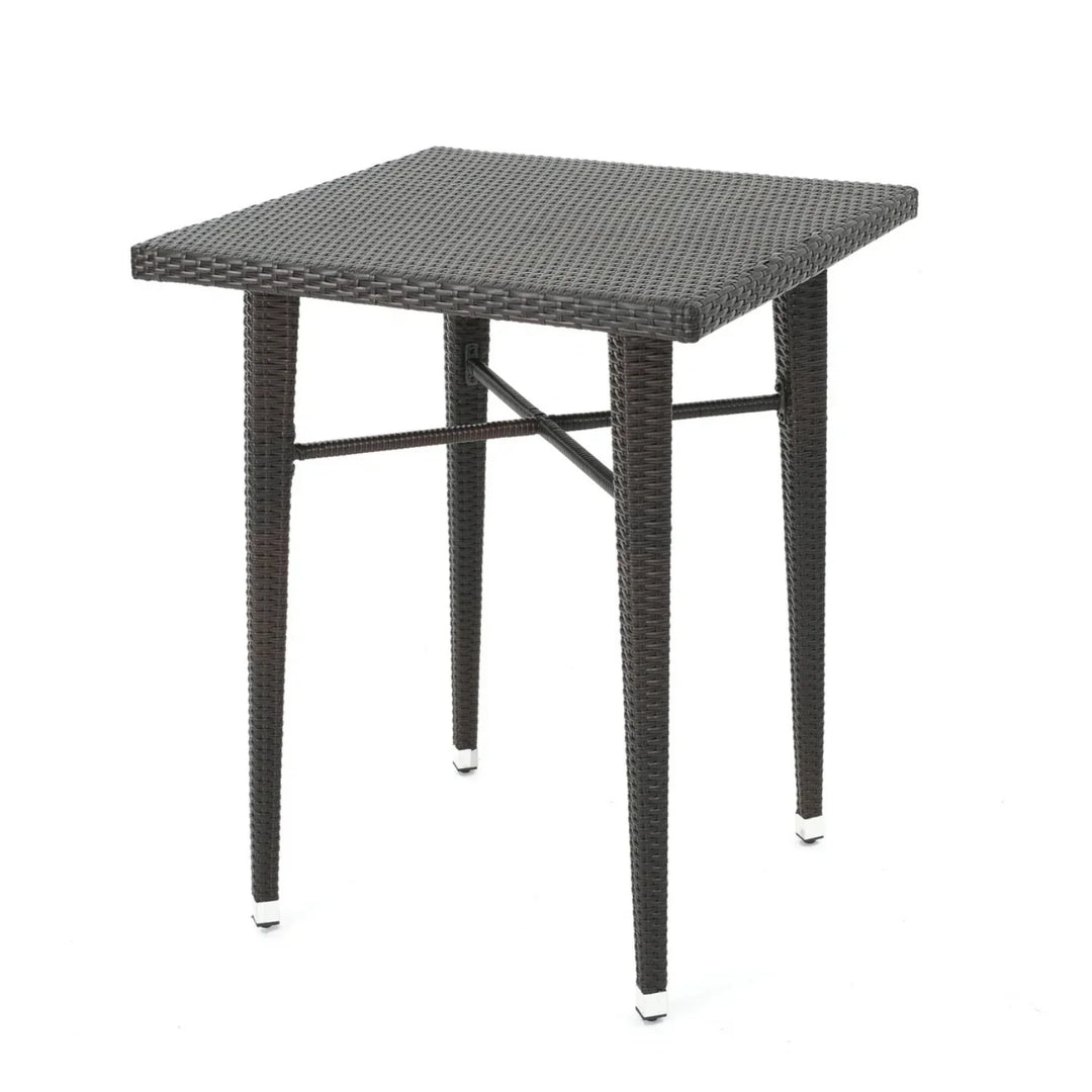 Pauline 5-Piece Outdoor Rattan Wicker Bar Set with Wicker Top Table