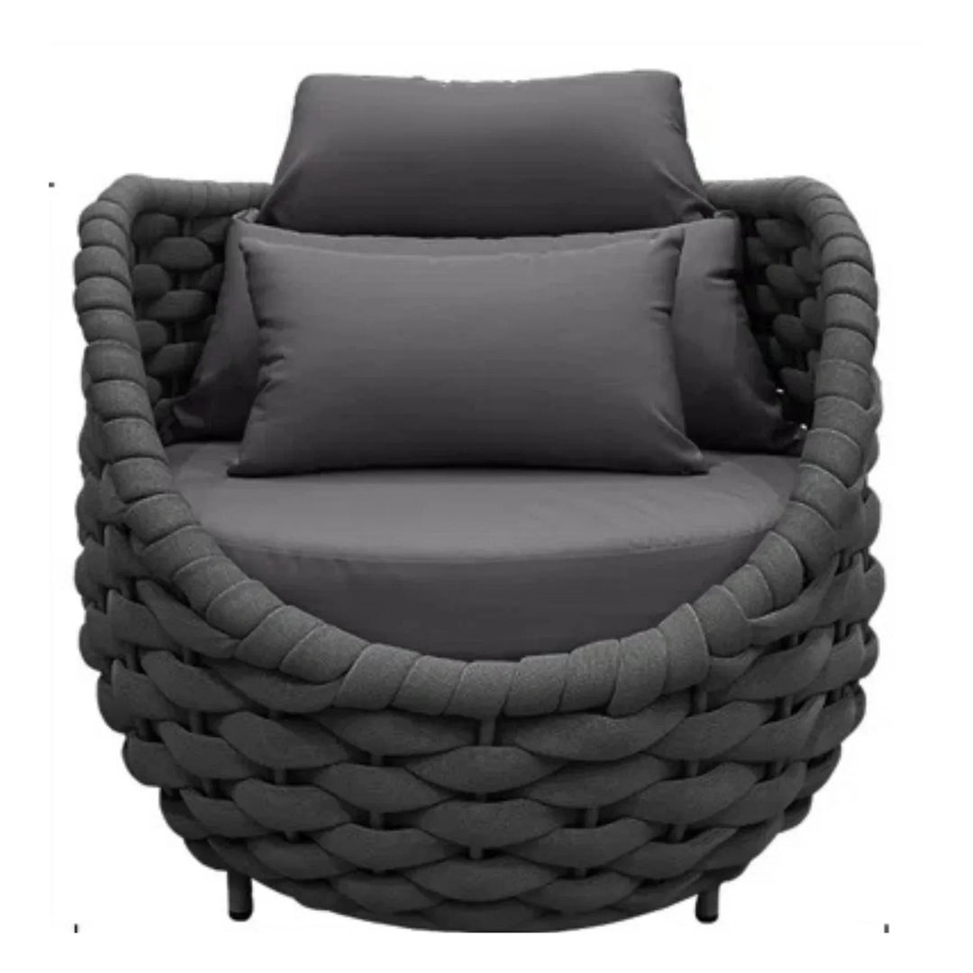 Miyako Nest Shape 3-Piece Hand-Woven Rope Patio Set
