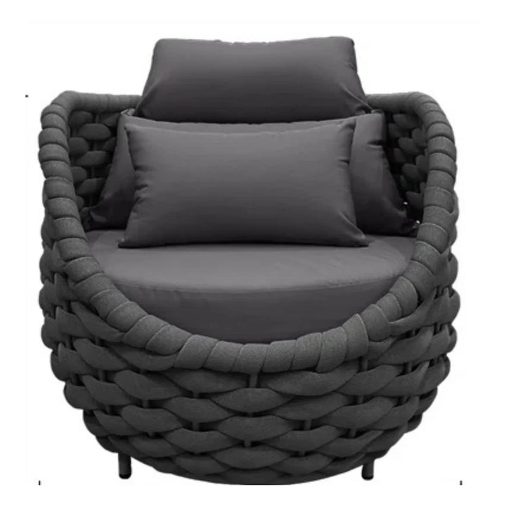 Miyako Nest Shape 3-Piece Hand-Woven Rope Patio Set