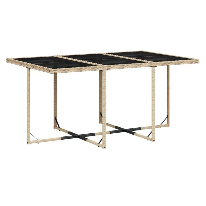 Karine Outdoor Rattan Wicker Dinning Set 7-Piece