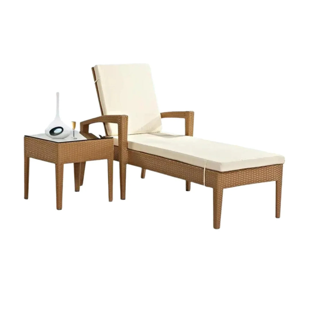 Winslet Outdoor Wicker Lounge Chair With Side Table