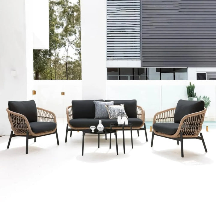 Latika Outdoor 4 Seater Rope Conversation Sofa Set