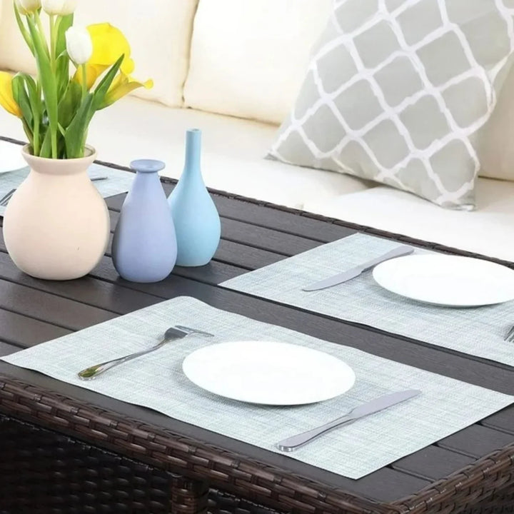 Raffaella 6-Pieces L-Shape Patio Rattan Dining Set