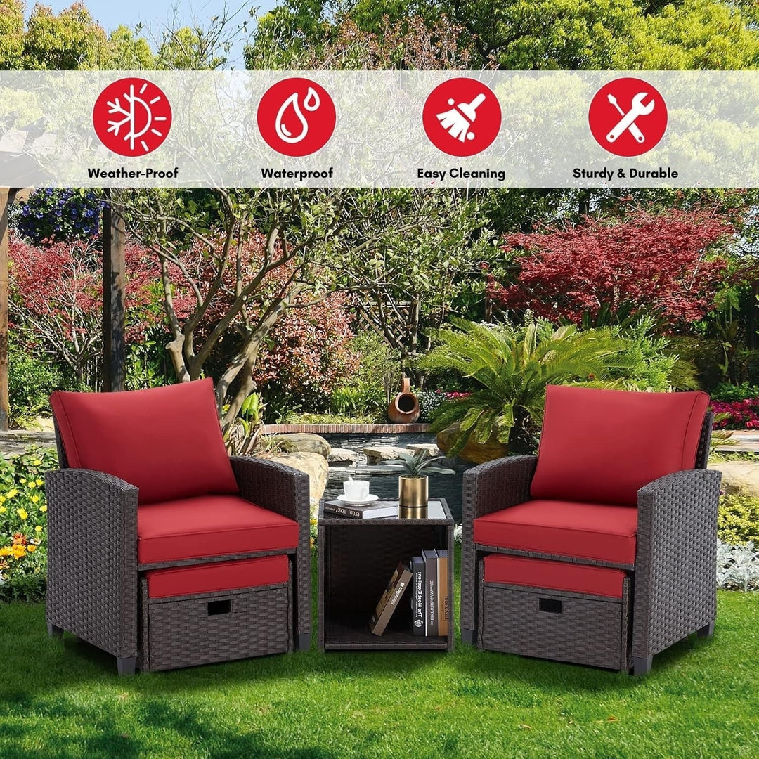 Calliope 5 Piece Outdoor Patio Wicker Furniture Set