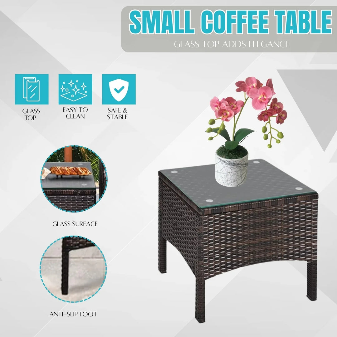 Saphira Outdoor Wicker 5-Piece Patio Sofa Set